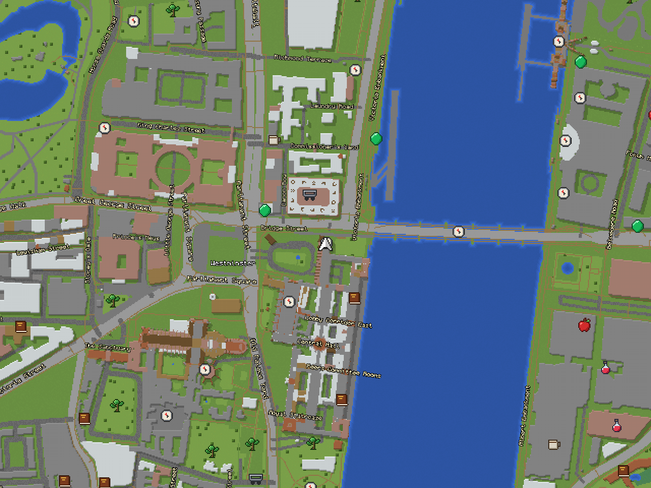 Interactive block map of Westminster, London
